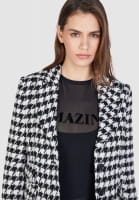 Blazer with houndstooth pattern