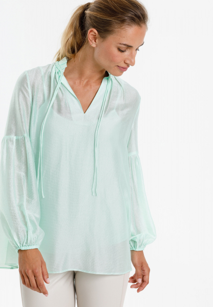 Transparent Boho Blouse with gloss effect