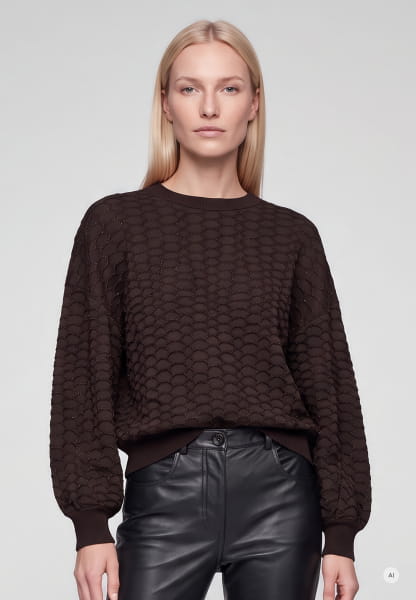 Pullover aus sparkling Kroko-Jacquard