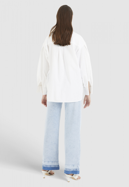 Light blue denim with detachable drawstring