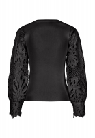 Sweater with lace sleeves