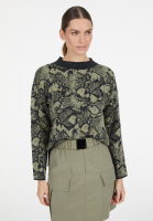 Pullover mit Lurex Snake-Jacquard