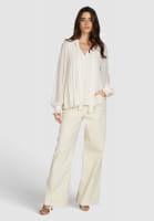 Pleated blouse from casual crepe