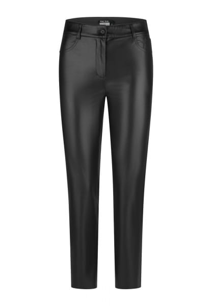 Leather-look trousers