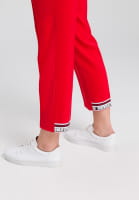 Pants from elastic satin