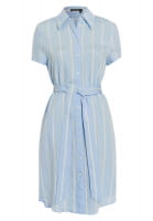 Shirt dress with woven stripes