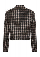 Tweed jacket with check pattern