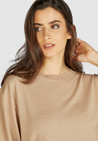 Round neck sweater with puffy sleeves