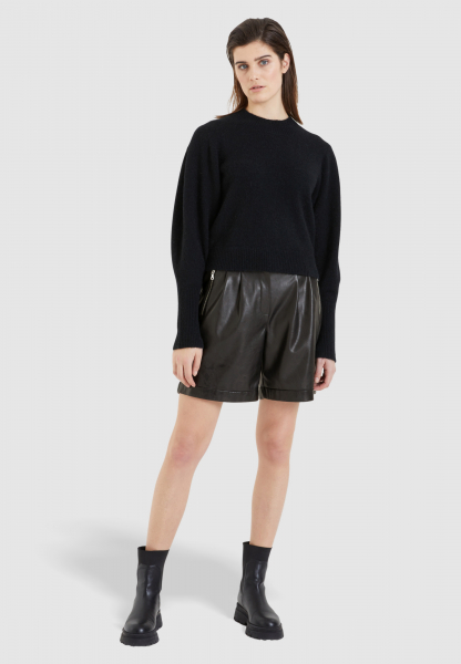 Shorts made from vegan leather