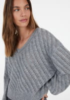 Alpaka-Pullover mit Pailletten-Muster