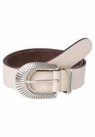Nappa belt with art deco buckle