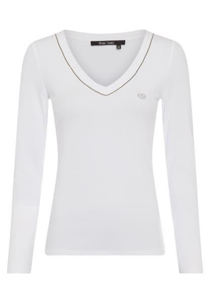 T-Shirt mit Schmuckketten-Detail