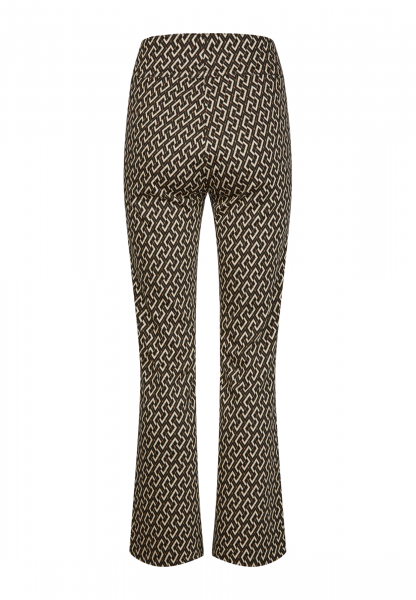 Jacquard trousers in recycled viscose blend long