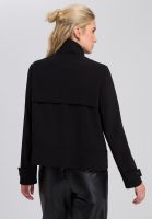 stand-up collar jacket of flowing material