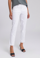 Cropped jeans made from lightweight white denim