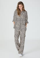 Oversize Hemd mit Leopardenprint