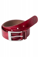 Belt made of bordeaux patent leather