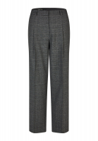 Checkered pleated pants with silver thread