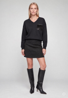 Sweater with decorative pocket