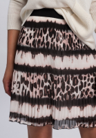Pleated skirt mit leo-batik-patten