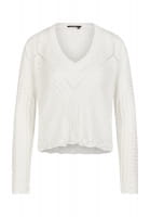 V-neck sweater with ribbing